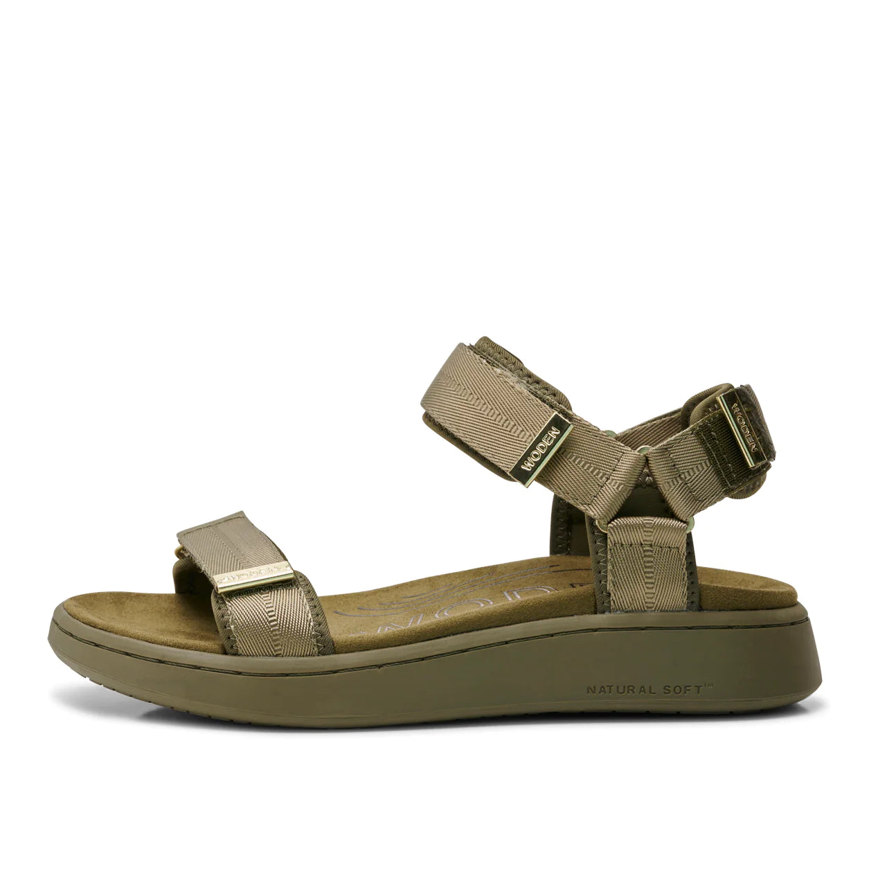 WODEN Line Dark Olive sandales