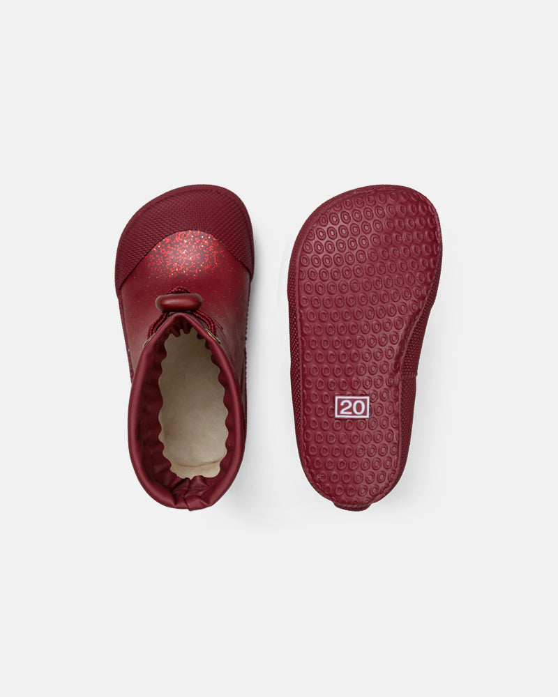 Bundgaard Malik Berry Sparkle siltinātie gumijas zābaciņi