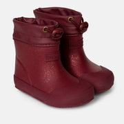 Bundgaard Malik Berry Sparkle siltinātie gumijas zābaciņi