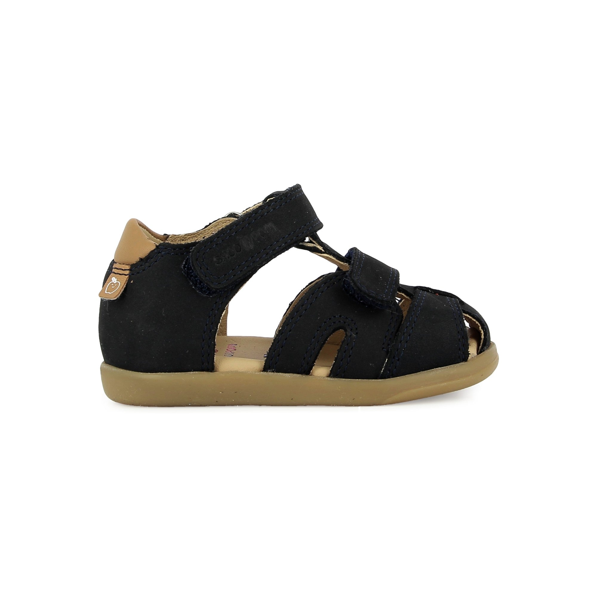 Shoo Pom Pika Nubuck Navy-Camel sandalītes