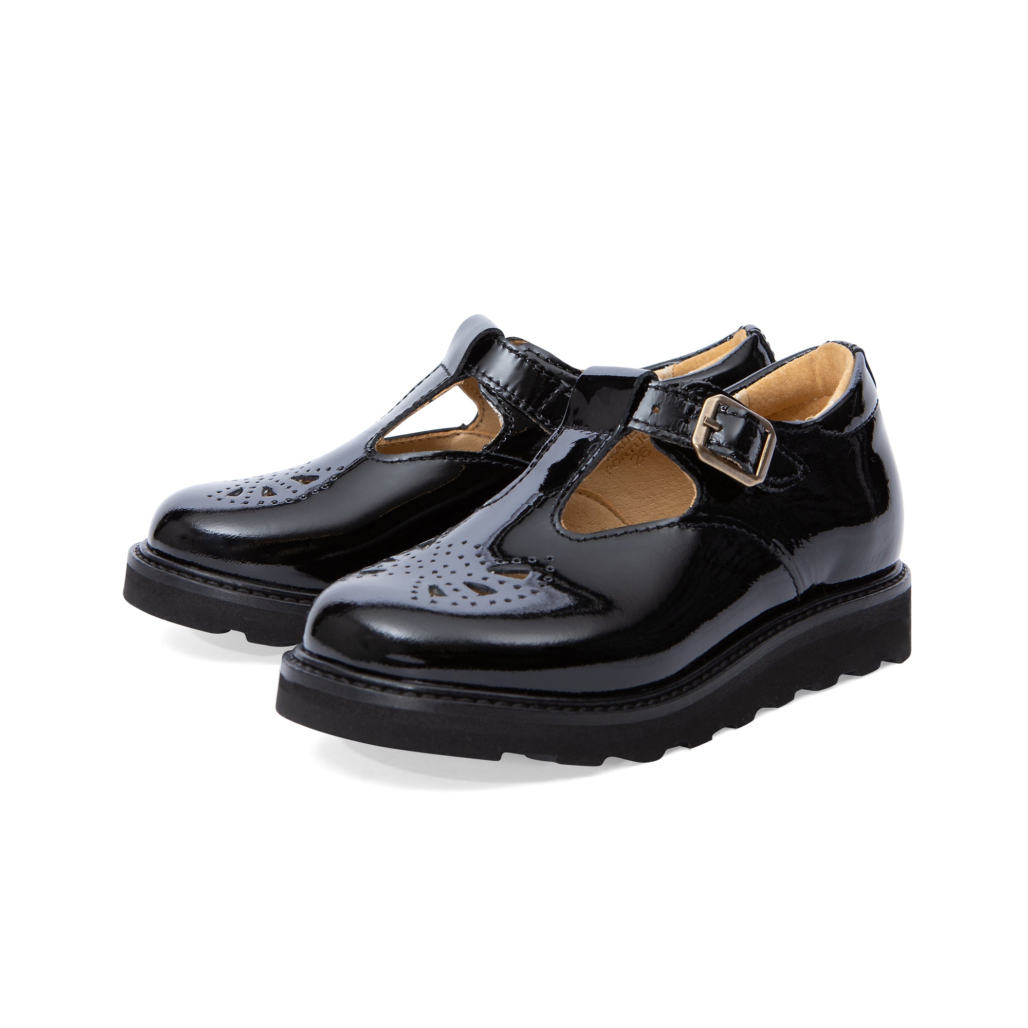 Young Soles Rosie Black Patent ādas kurpes