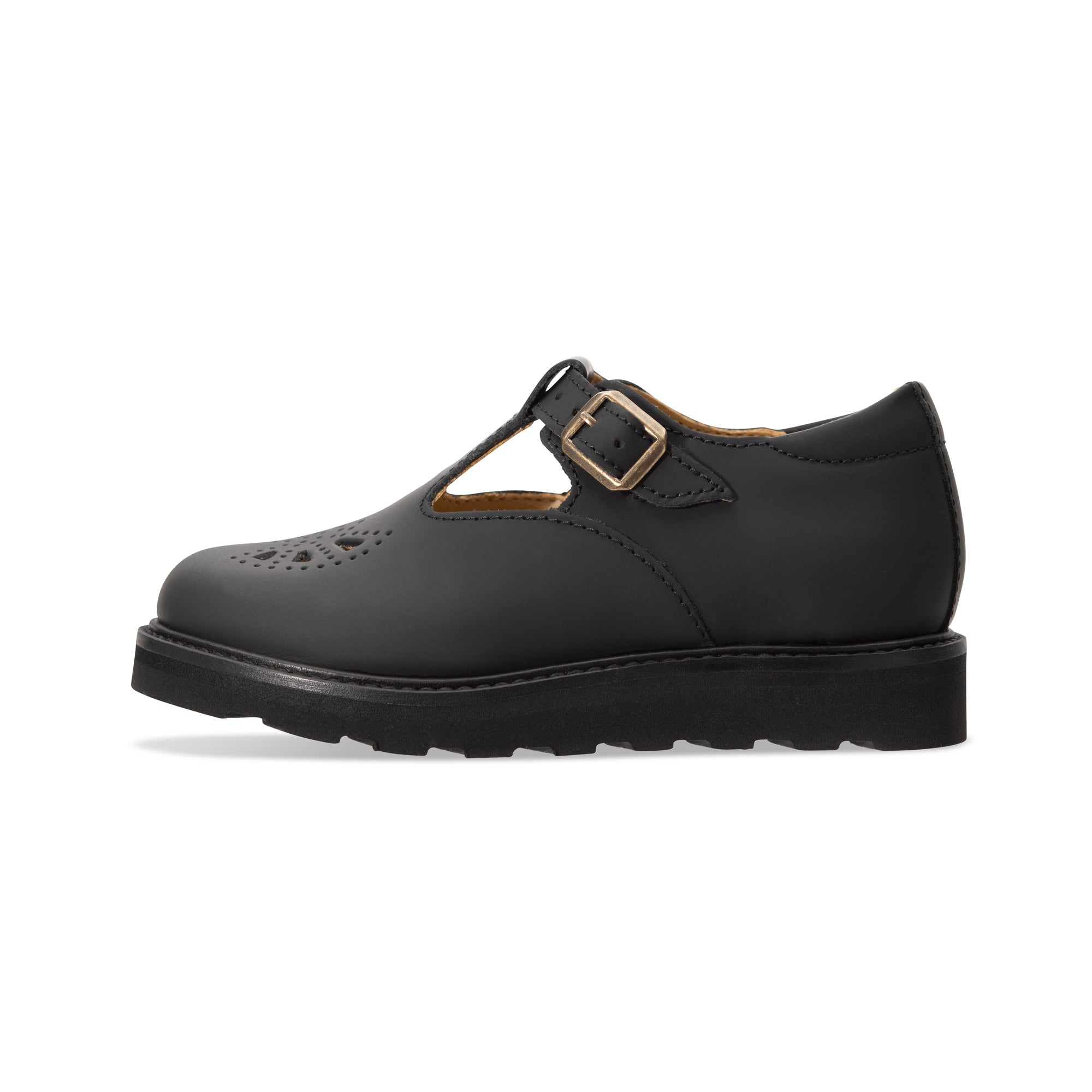 Young Soles Rosie Black ādas kurpes