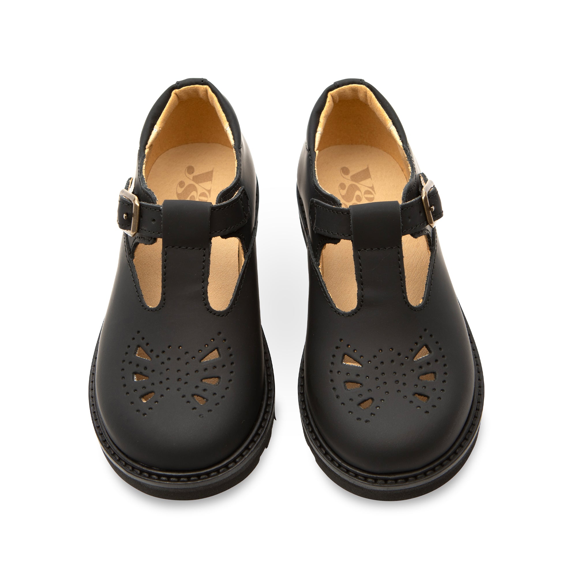 Young Soles Rosie Black ādas kurpes