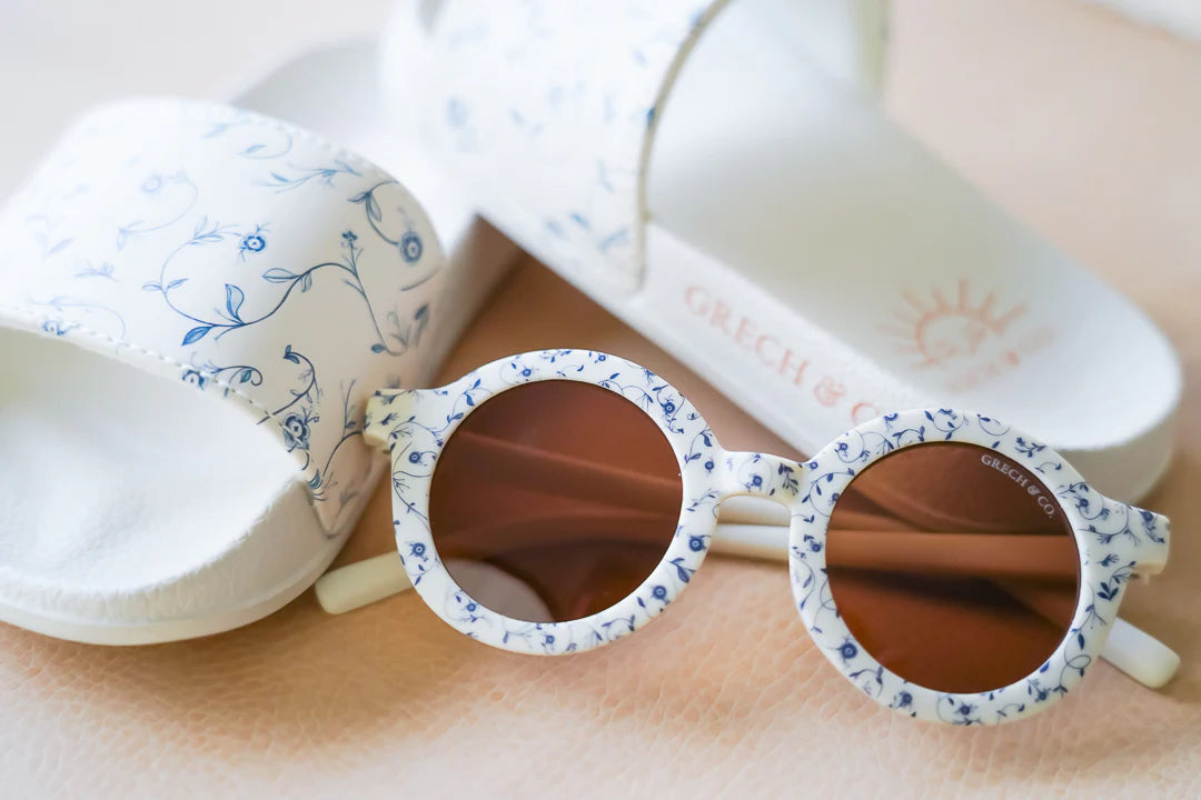 Grech & Co Original Round Bendable Polarized Scandi Floral saules brilles