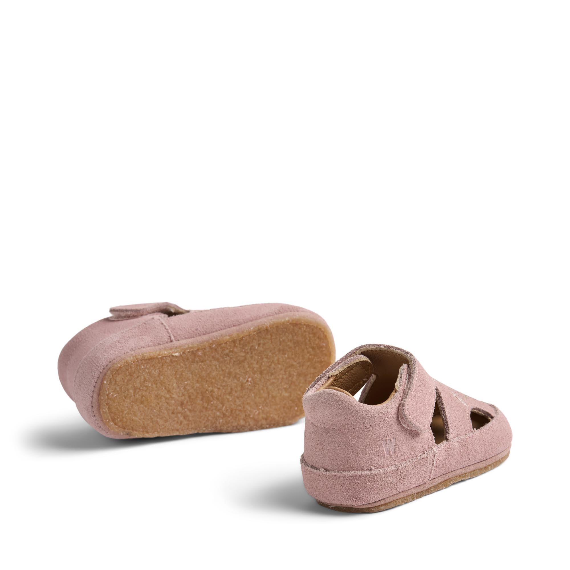 Wheat Pax Rose Frost leather slippers
