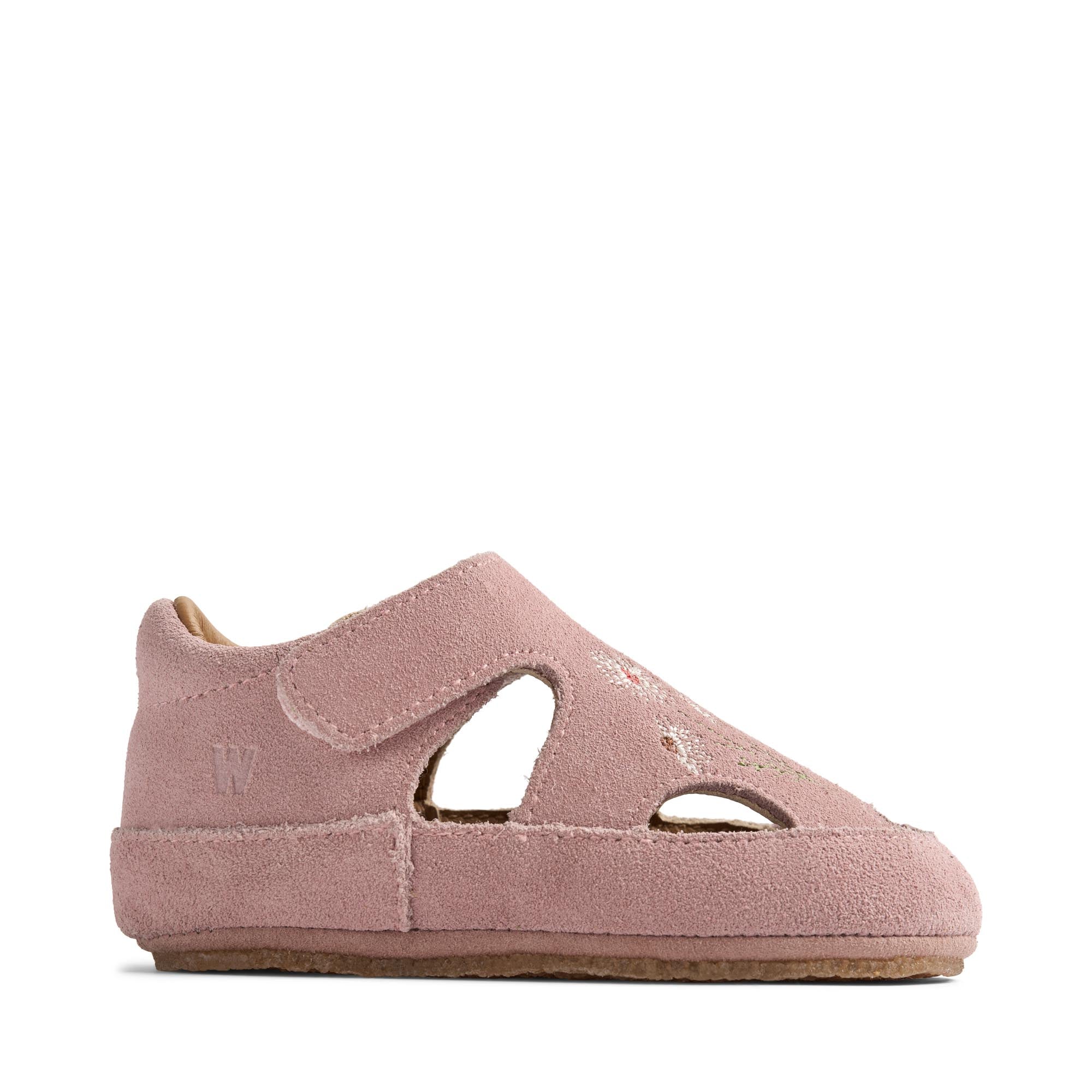 Wheat Pax Rose Frost leather slippers