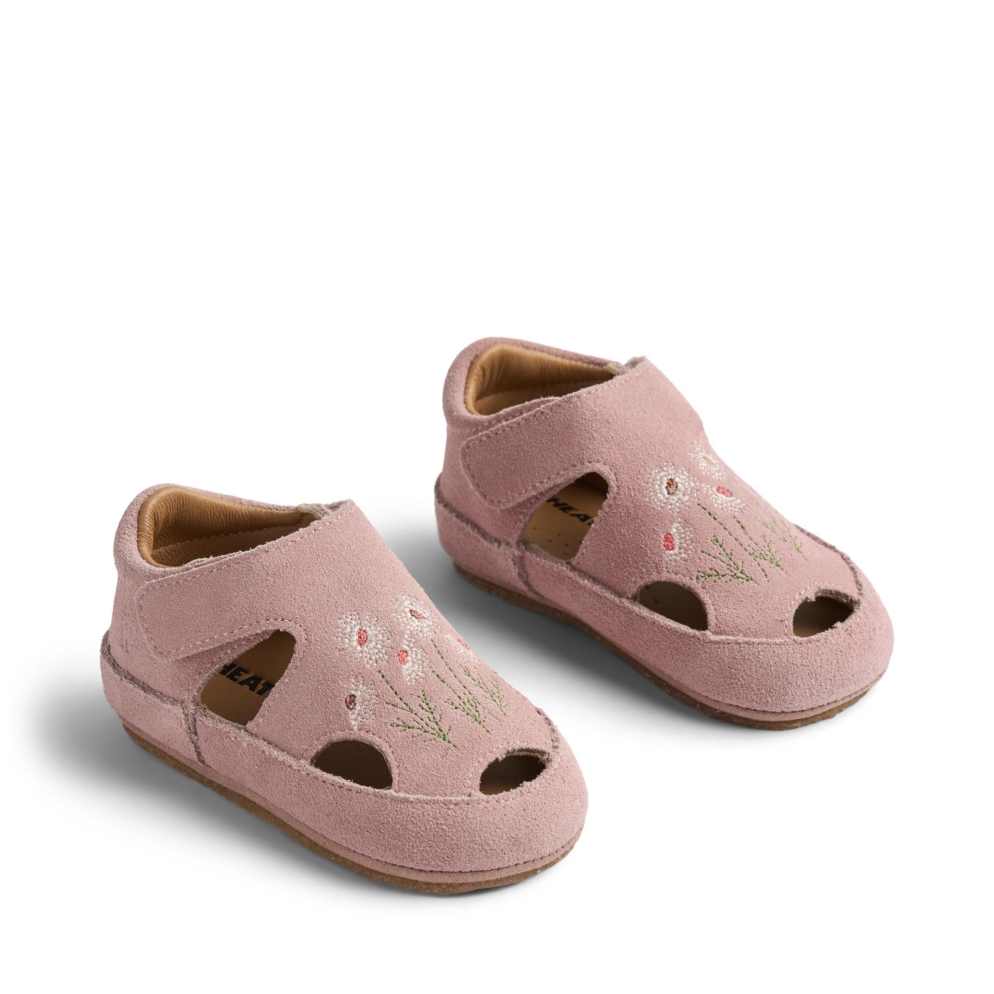 Wheat Pax Rose Frost leather slippers