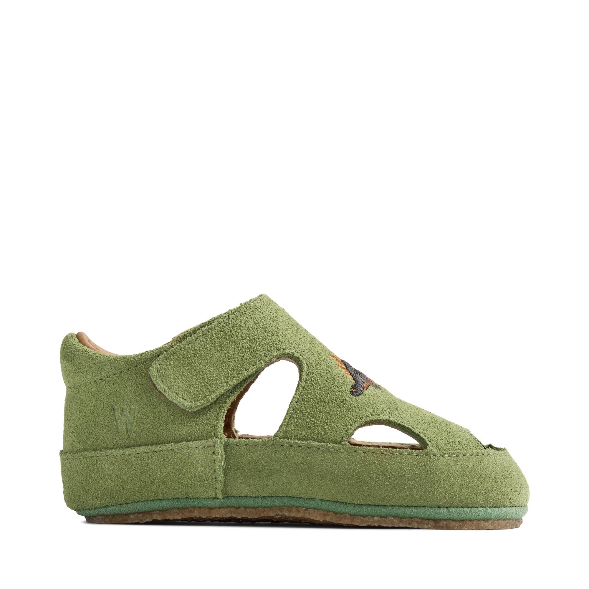 Wheat Pax Herb leather slippers