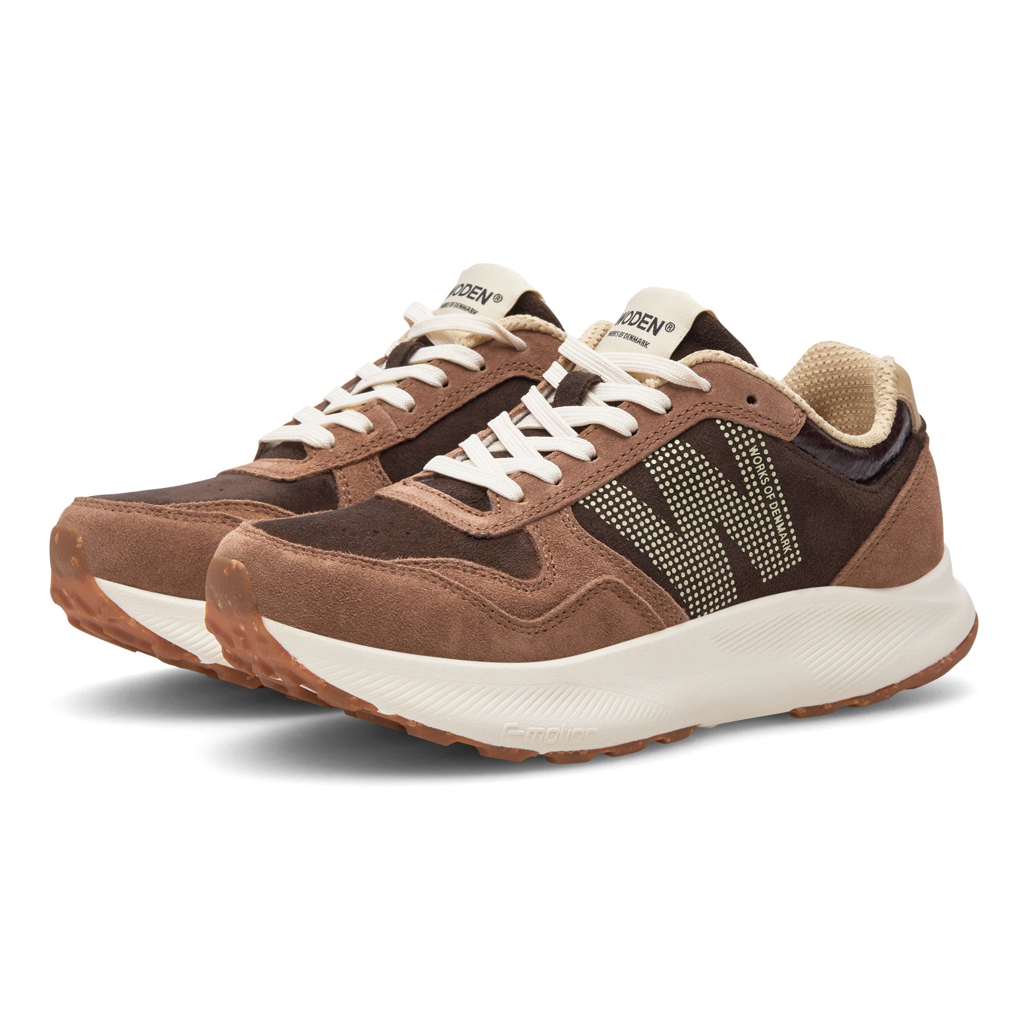 WODEN Mathilde Runner Suede - Chocolate Multi kedas