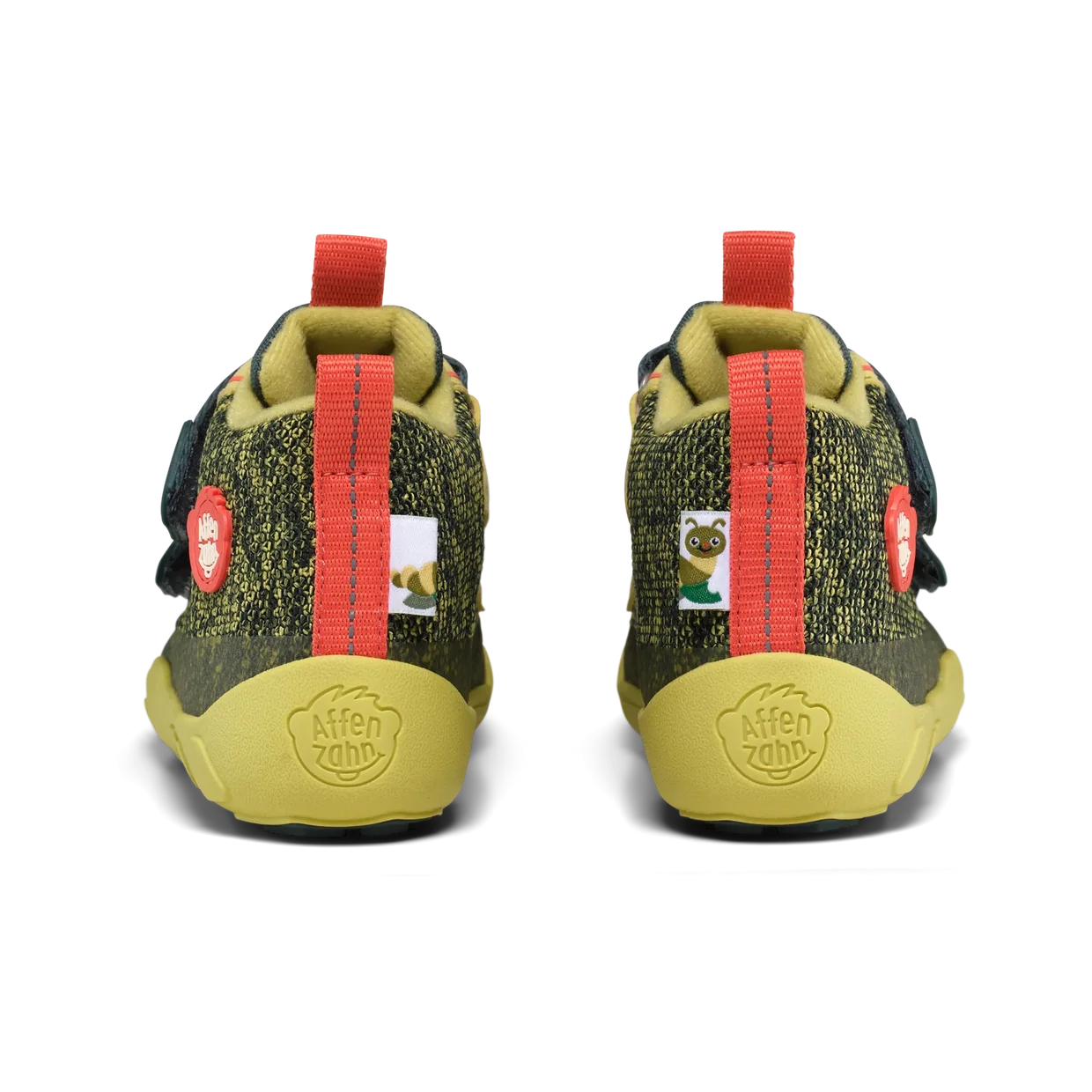 Affenzahn Low Boot Knit Happy Caterpillar Lime ūdensizturīgi apavi