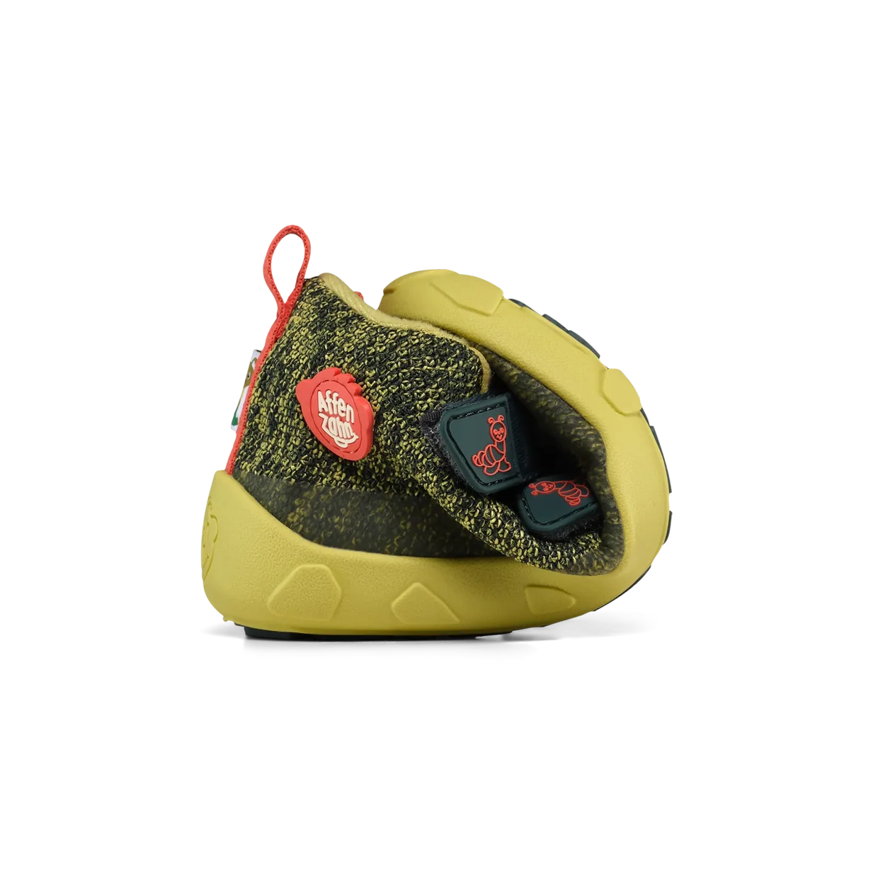 Affenzahn Low Boot Knit Happy Caterpillar Lime ūdensizturīgi apavi