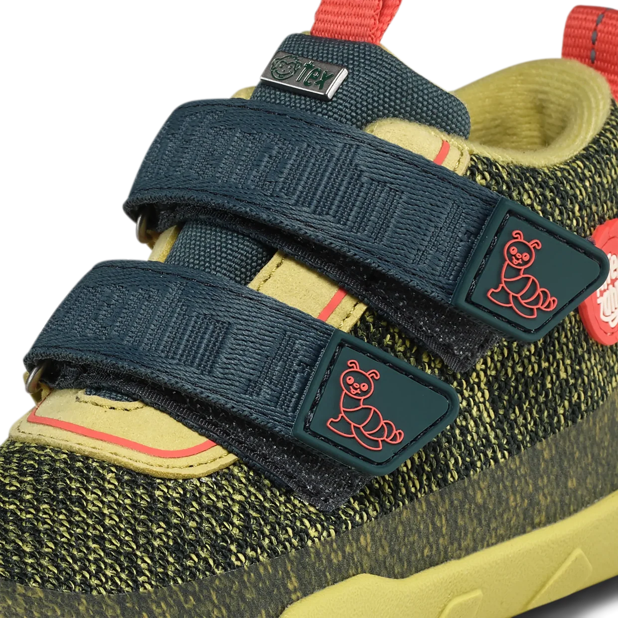 Affenzahn Low Boot Knit Happy Caterpillar Lime ūdensizturīgi apavi