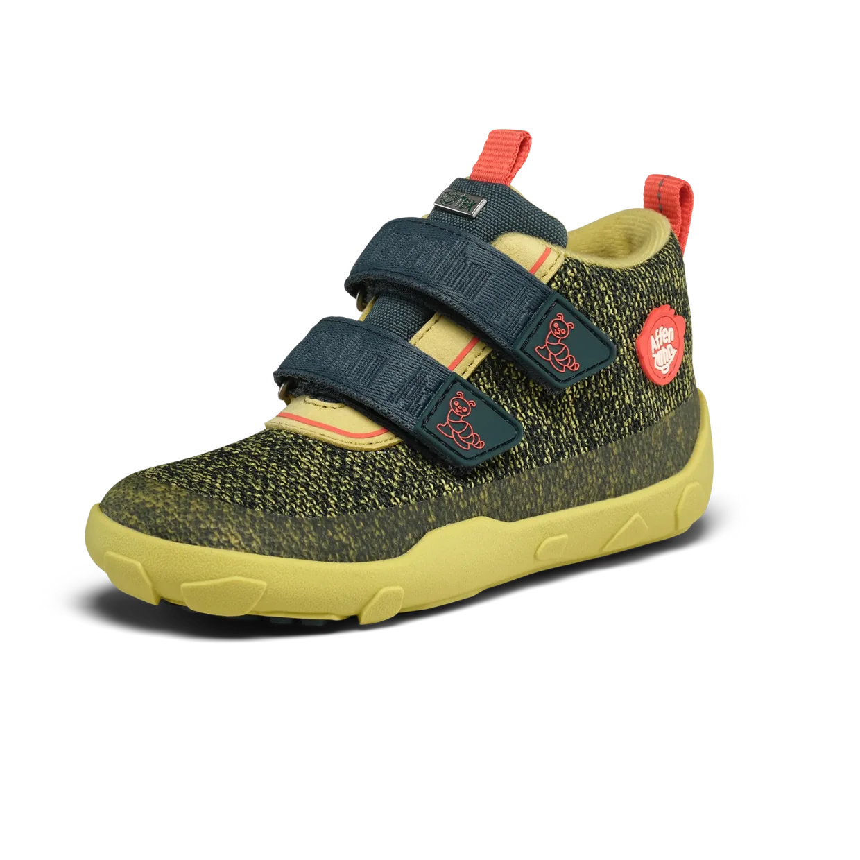 Affenzahn Low Boot Knit Happy Caterpillar Lime ūdensizturīgi apavi