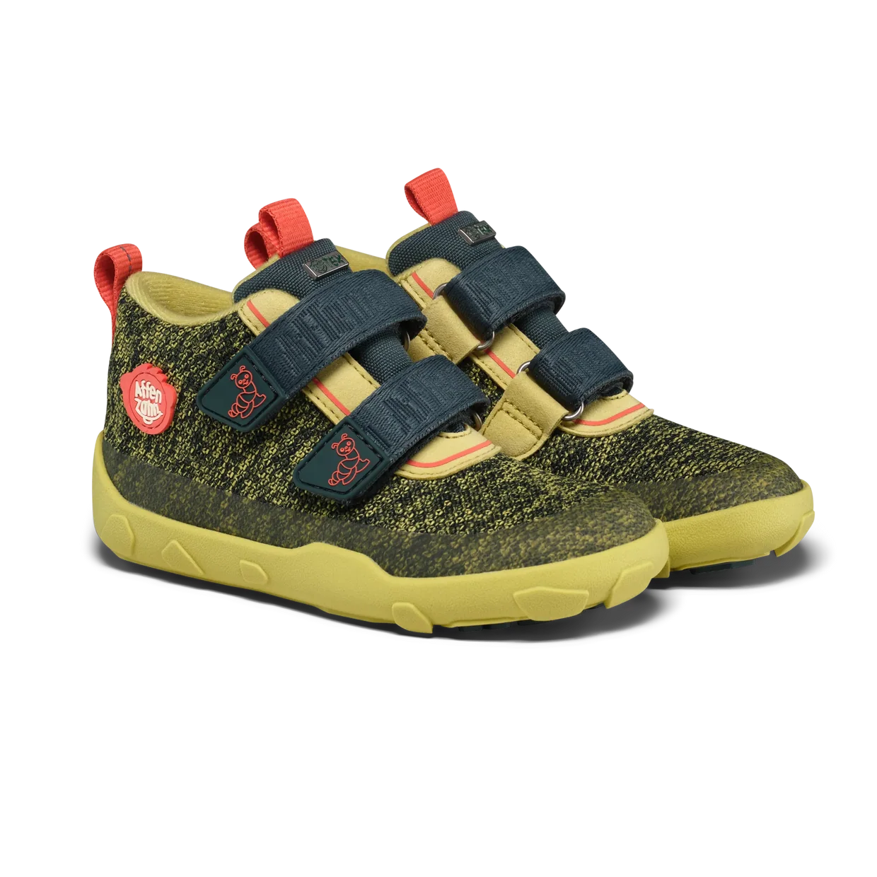 Affenzahn Low Boot Knit Happy Caterpillar Lime ūdensizturīgi apavi