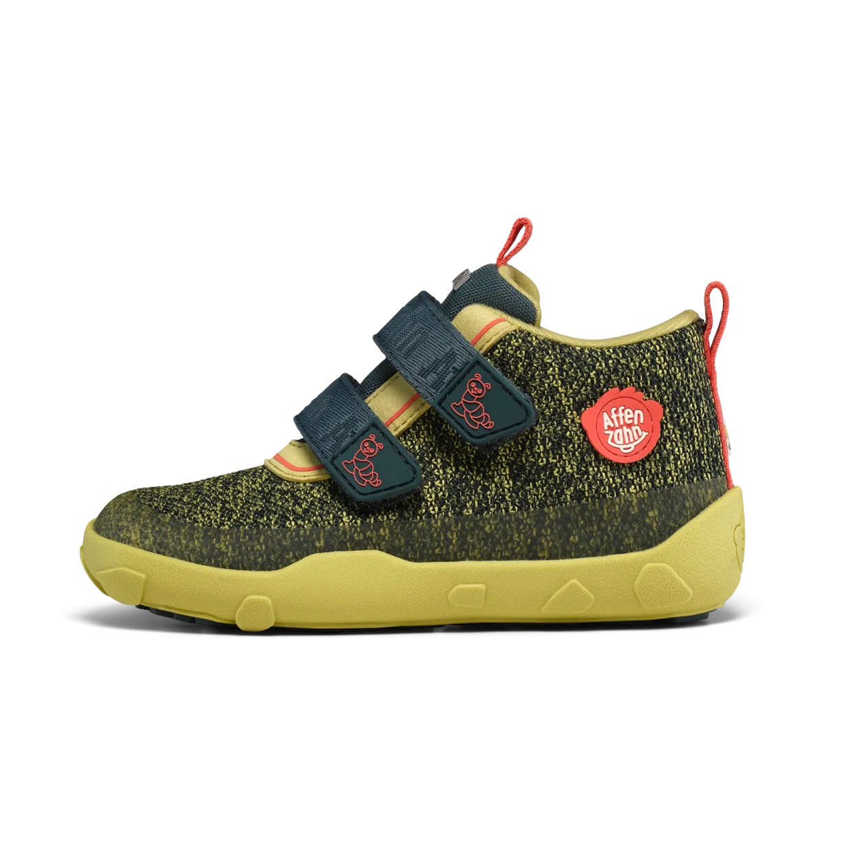 Affenzahn Low Boot Knit Happy Caterpillar Lime ūdensizturīgi apavi