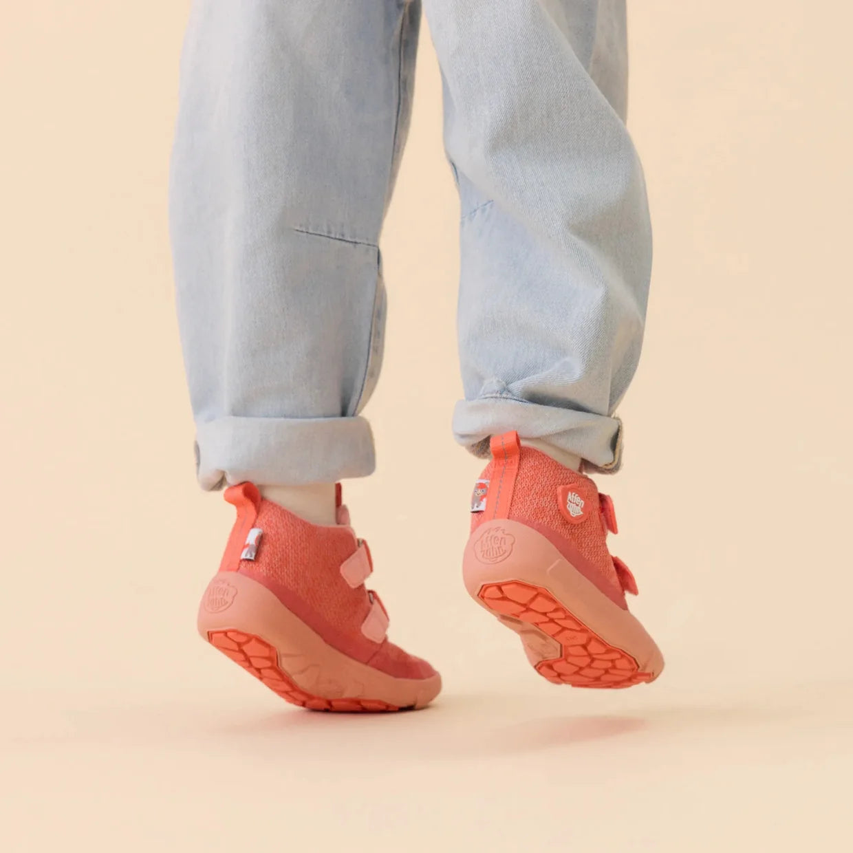 Affenzahn Low Boot Knit Happy Pony Coral ūdensizturīgi apavi